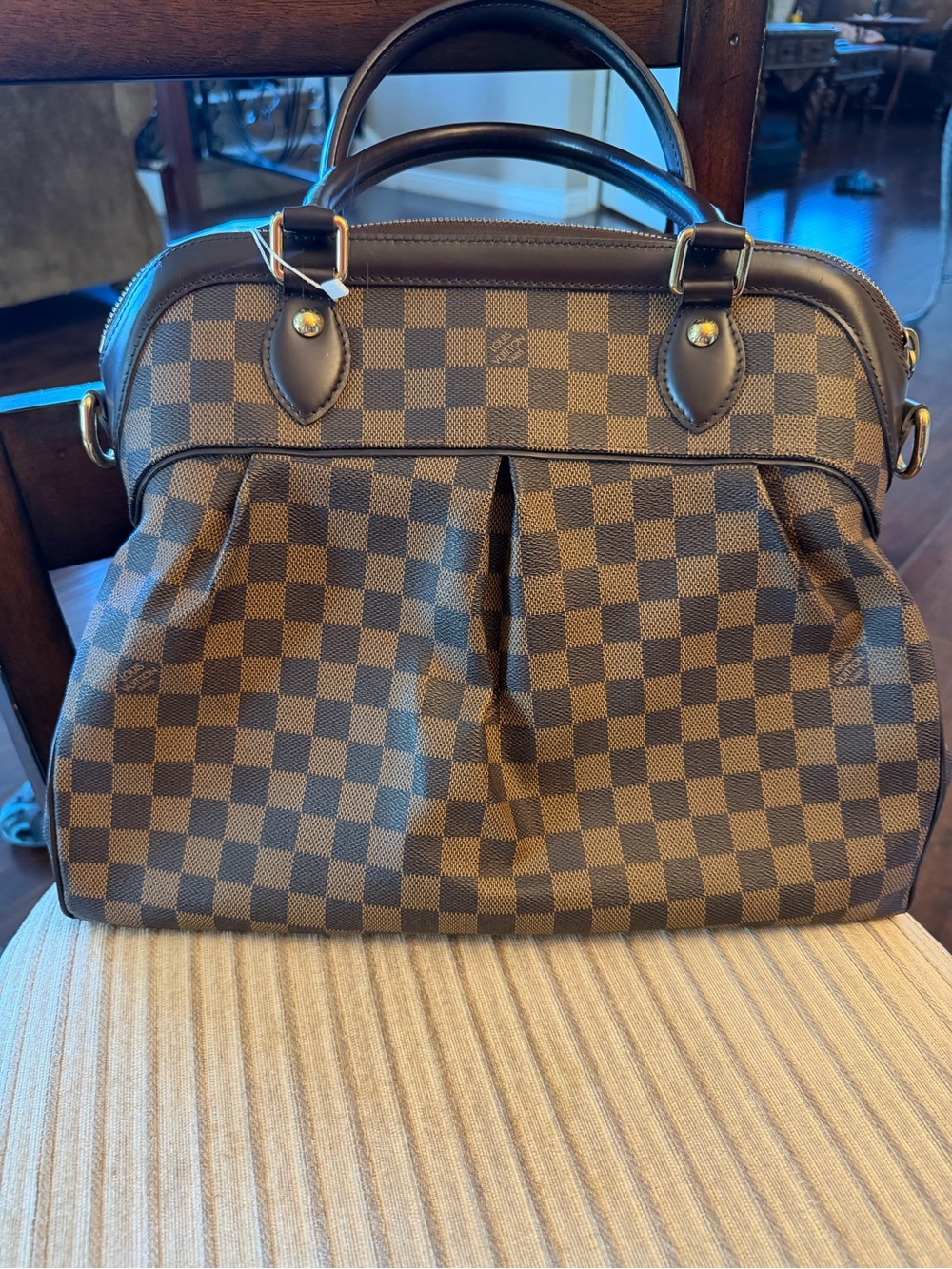 Authentic Louis Vuitton Damier Ebine Trevi Big Handbag